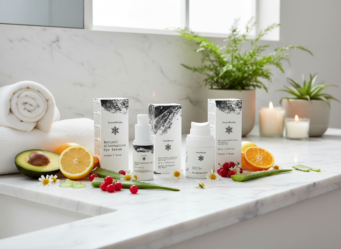 FrostBloom skincare routine bundle - ECOCERT certified vegan face care
