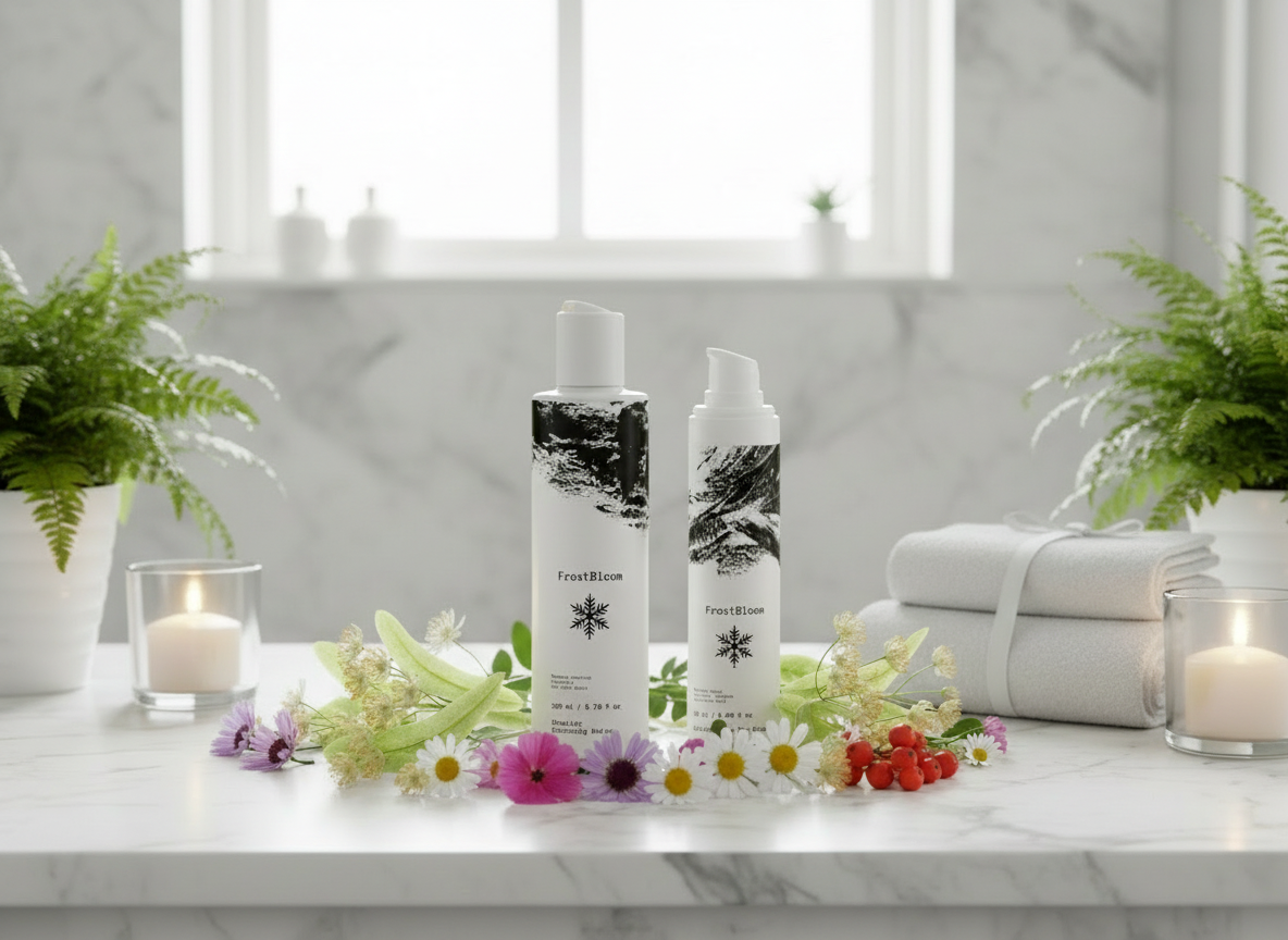 FrostBloom skincare routine bundle - ECOCERT certified vegan face care
